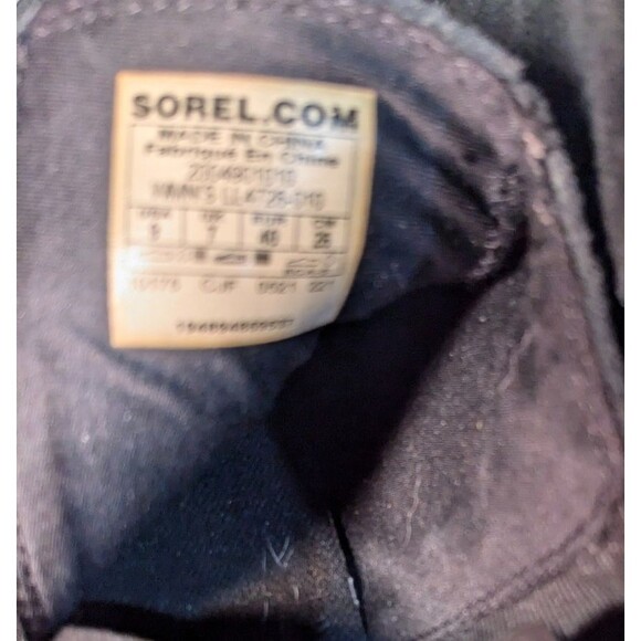 Sorel Evie Zip Wedge Leather Suede Ankle Boots Bootie Size 9 Black LL4726-010 - Picture 6 of 6